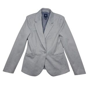 Gap Factory Blazer Women's 2 Heather Grey Academy Classic Preppy‎ Work Career
